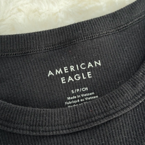 American Eagle Black Chicago Illinois Graphic Ribbed Tee - Picture 2 of 3